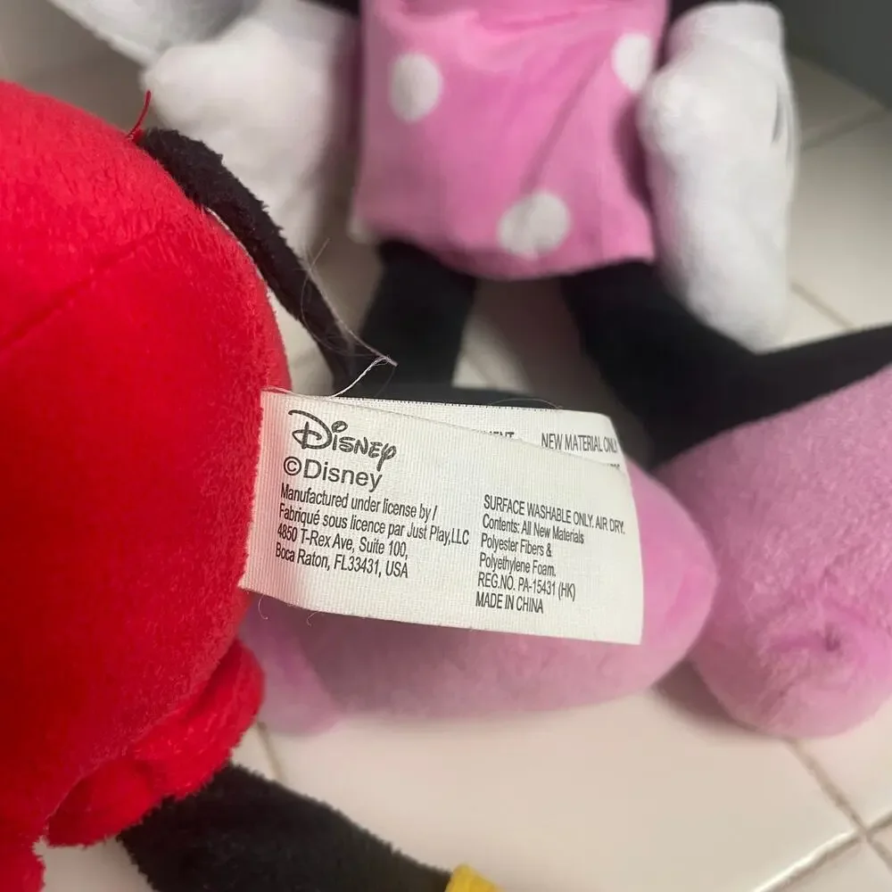 Disney Mickey Mouse Minnie Mouse Plush Lot Stuffed Characters
